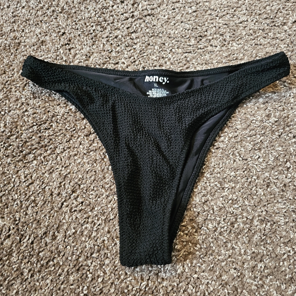 Honey Swim Black Bikini Bottom XL